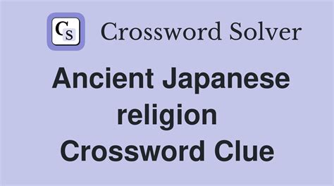 japanese religion crossword clue